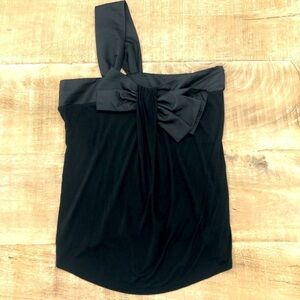 The Limited Black One-Shoulder Bow Top | Size S